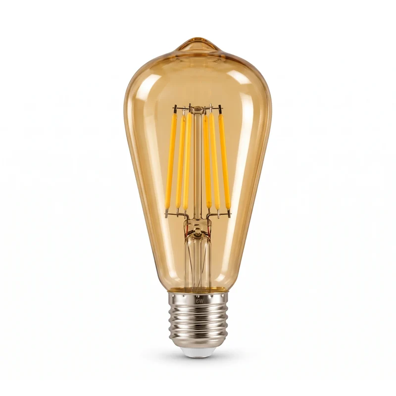 E27 LED Edison Birne 6W ST64 Dimmbare LED Glühbirne ~2551