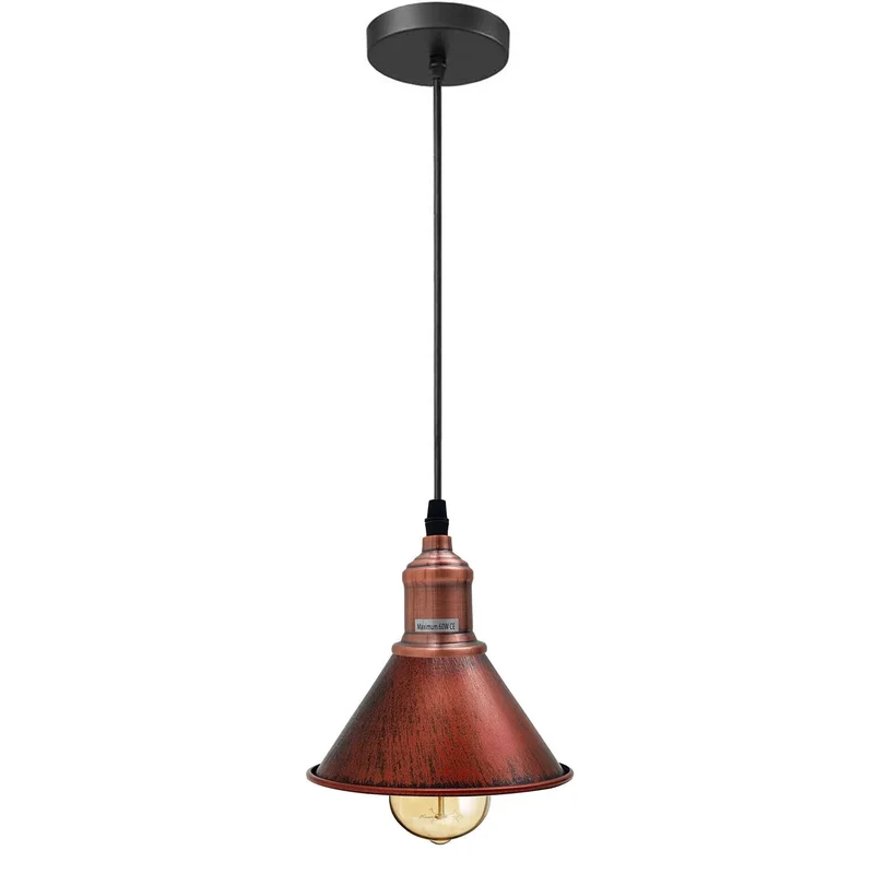 Vintage Industrie Pendelleuchte E27 – Retro Hängelampe Metall~4140