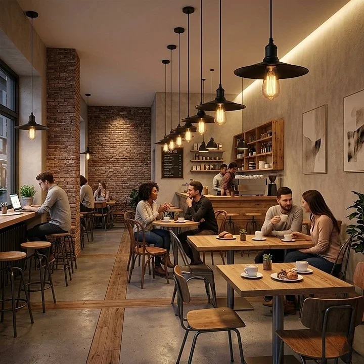 Industrie Design Pendelleuchte Schwarz – Loft Hängelampe E27~4139