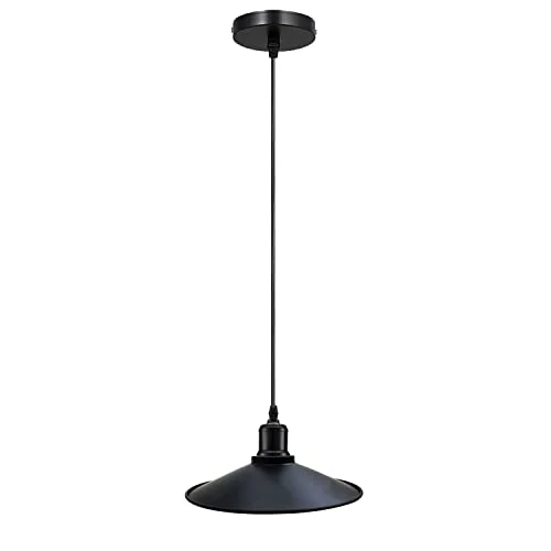 Industrie Design Pendelleuchte Schwarz – Loft Hängelampe E27~4139