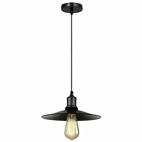 Industrie Design Pendelleuchte Schwarz – Loft Hängelampe E27~4139