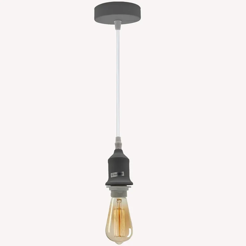 Höhenverstellbare E27 Pendelleuchte | Geborgenheit Retro Kabelpendel - 95cm ~4114