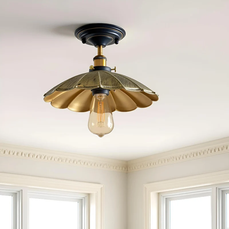 Vintage Deckenleuchte Semi Flush Mount | Retro Design ~3952