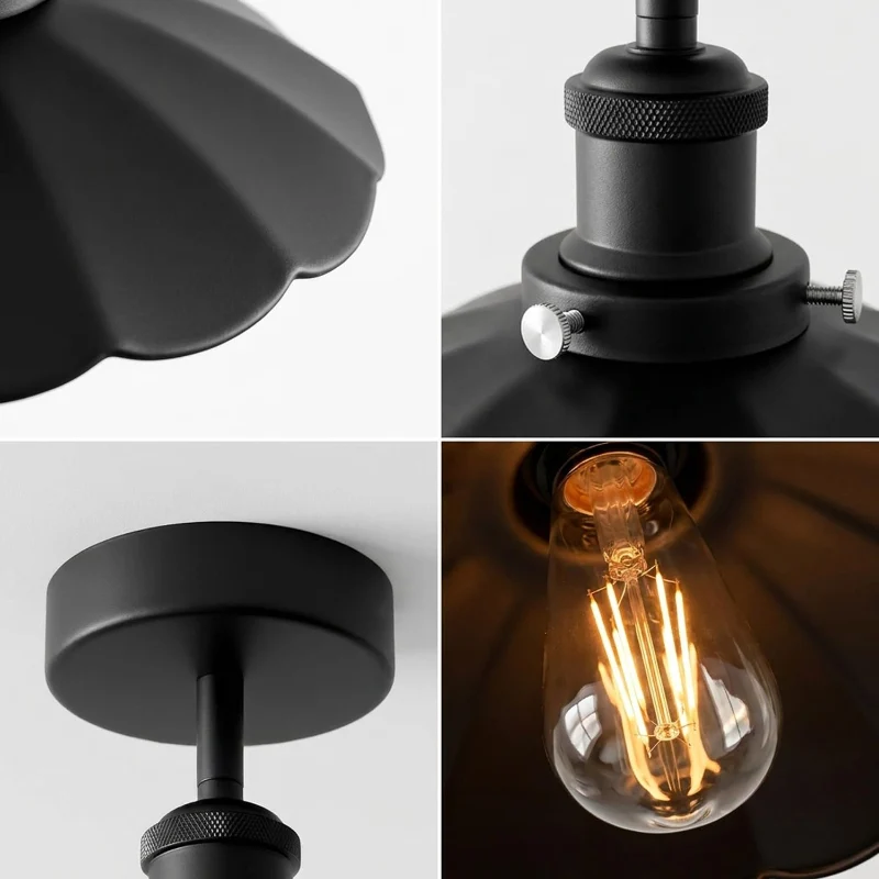 Vintage Deckenleuchte Semi Flush Mount | Retro Design ~3952