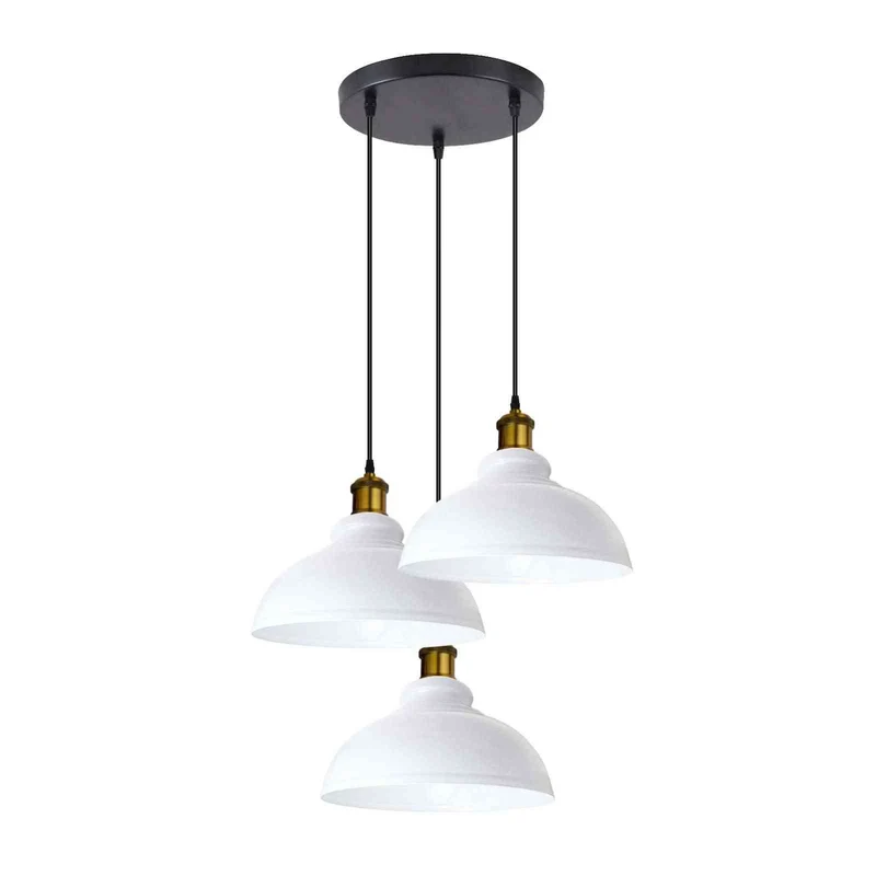 3-flammige Cluster Pendelleuchte – Vintage Hängelampe Esstisch | Ø29cm | E27 ~4138