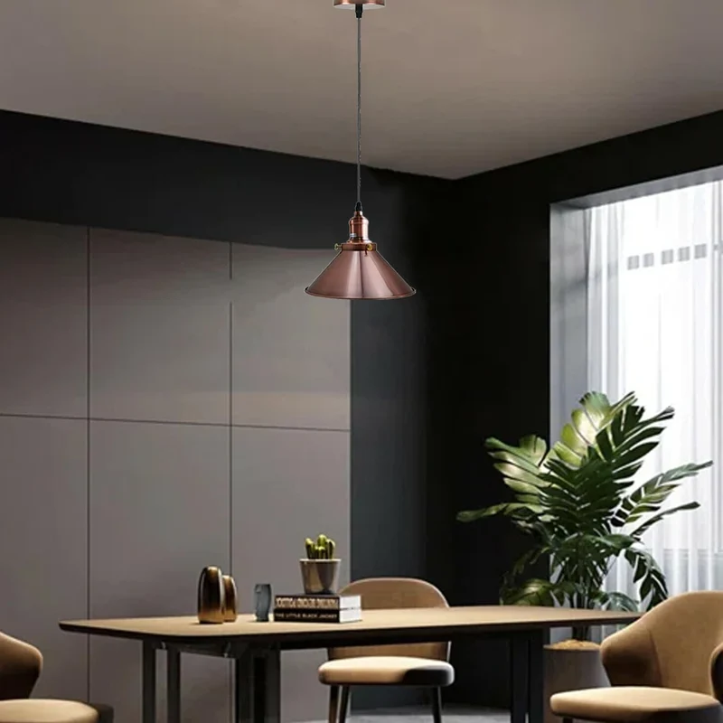 Industrie Kegel-Pendelleuchte Ø 22cm | Höhenverstellbar Deckenlampe E27~4119