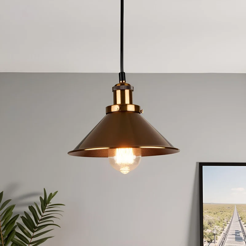 Industrie Kegel-Pendelleuchte Ø 22cm | Höhenverstellbar Deckenlampe E27~4119