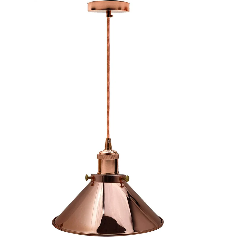 Industrie Kegel-Pendelleuchte Ø 22cm | Höhenverstellbar Deckenlampe E27~4119