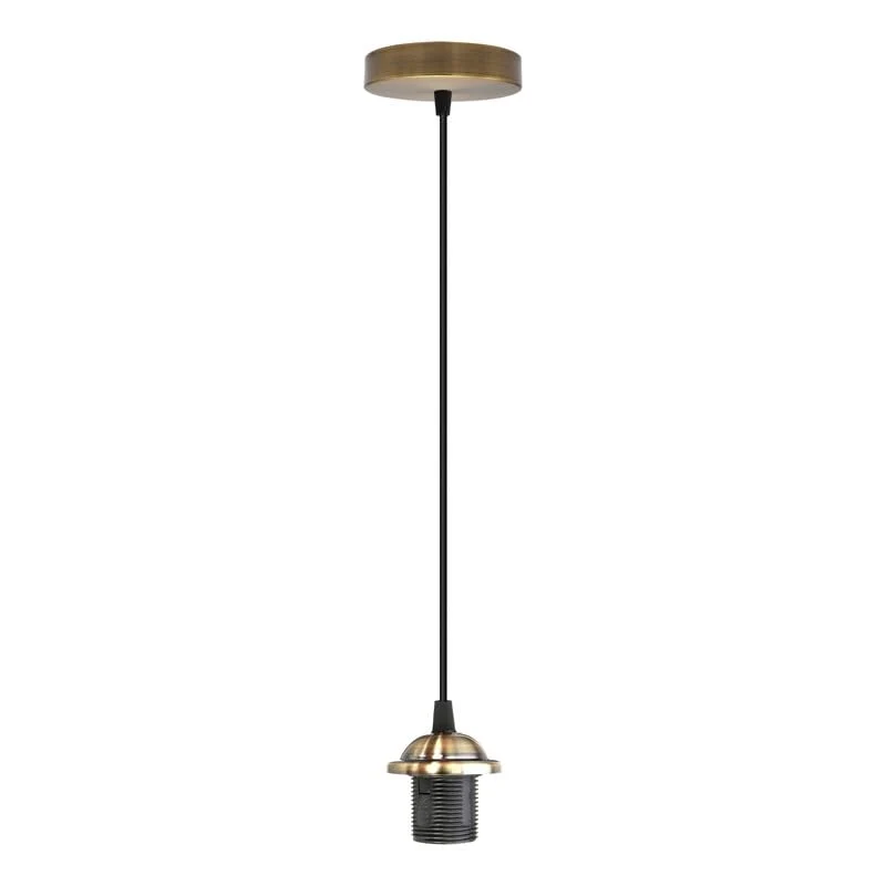 Industrie E27 Schnurpendel mit Baldachin - 95cm Verstellbare Deckenleuchte~4091