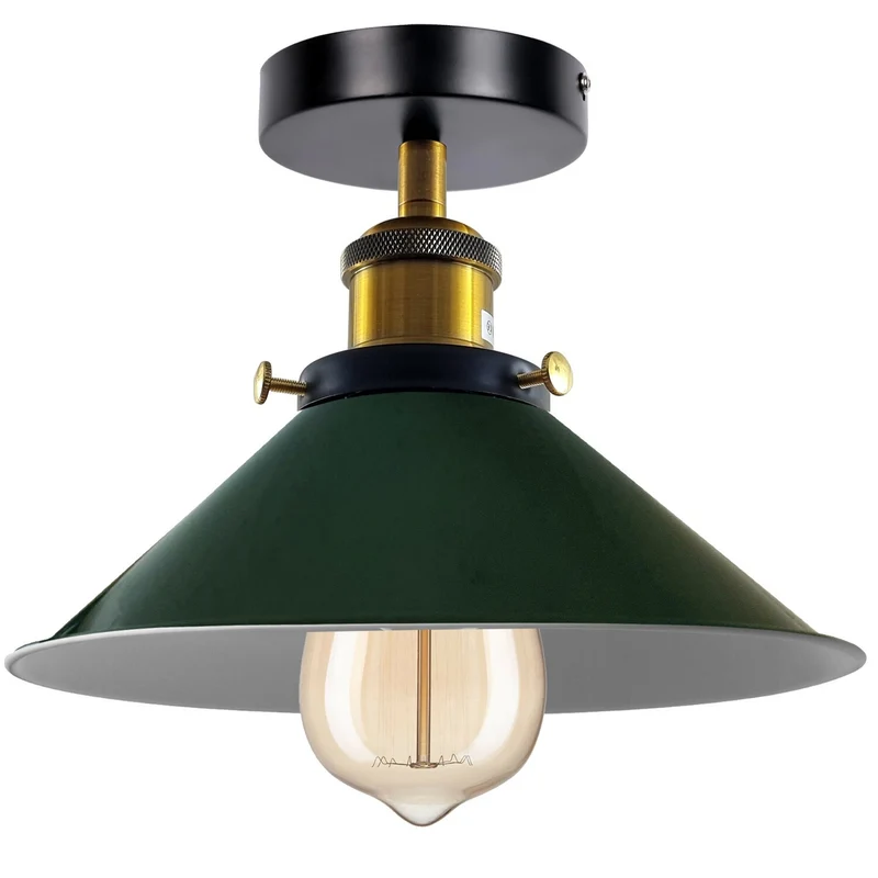 Vintage Unterputz Deckenleuchte E27 Deckenlampe für Wohnzimmer & Küche | Ø 22cm ~4112