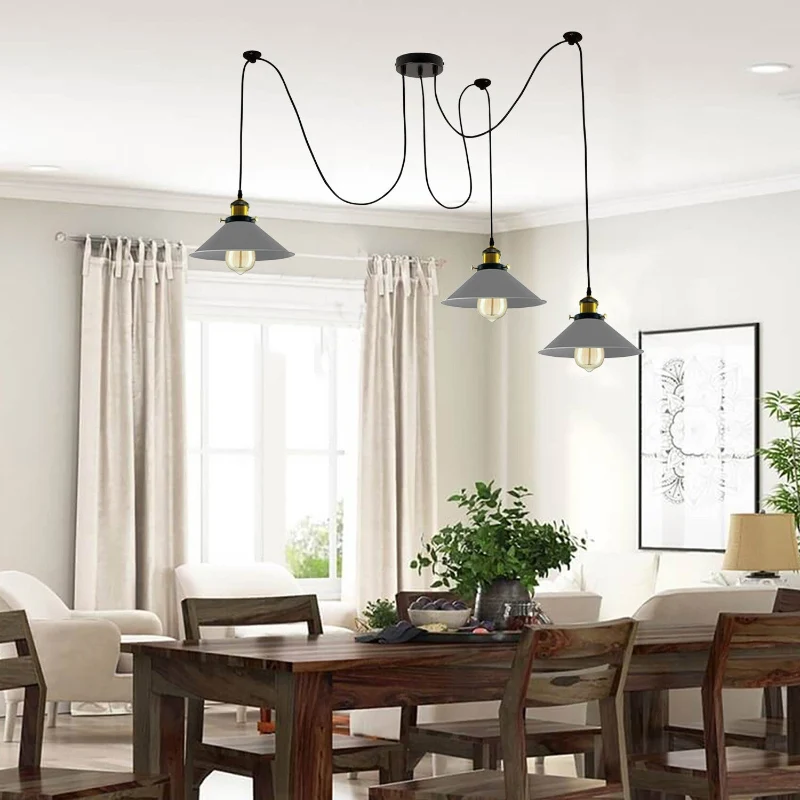 All Seasons Life Spinnenlampe Pendelleuchte 1 - 8 Wege Grau ~3949