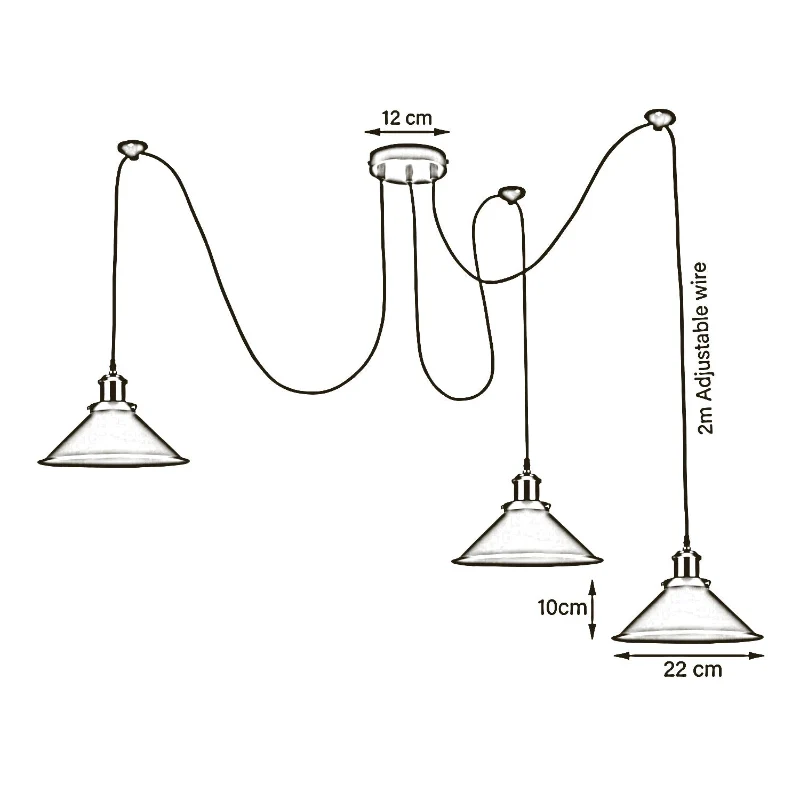 All Seasons Life Spinnenlampe Pendelleuchte 1 - 8 Wege Grau ~3949