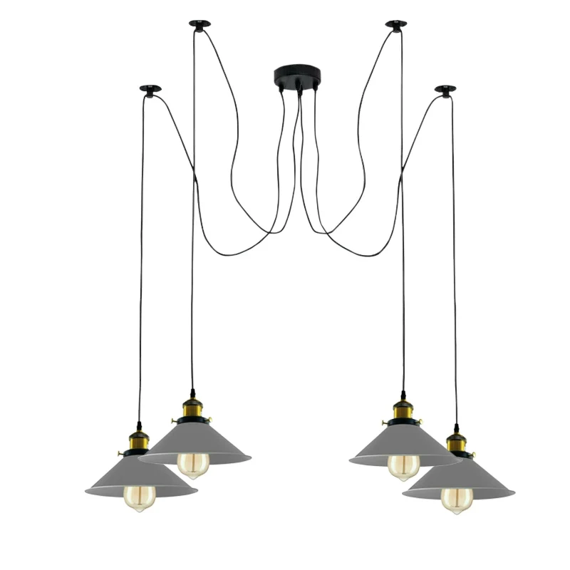 All Seasons Life Spinnenlampe Pendelleuchte 1 - 8 Wege Grau ~3949