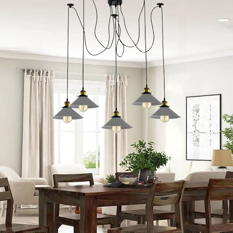 All Seasons Life Spinnenlampe Pendelleuchte 1 - 8 Wege Grau ~3949