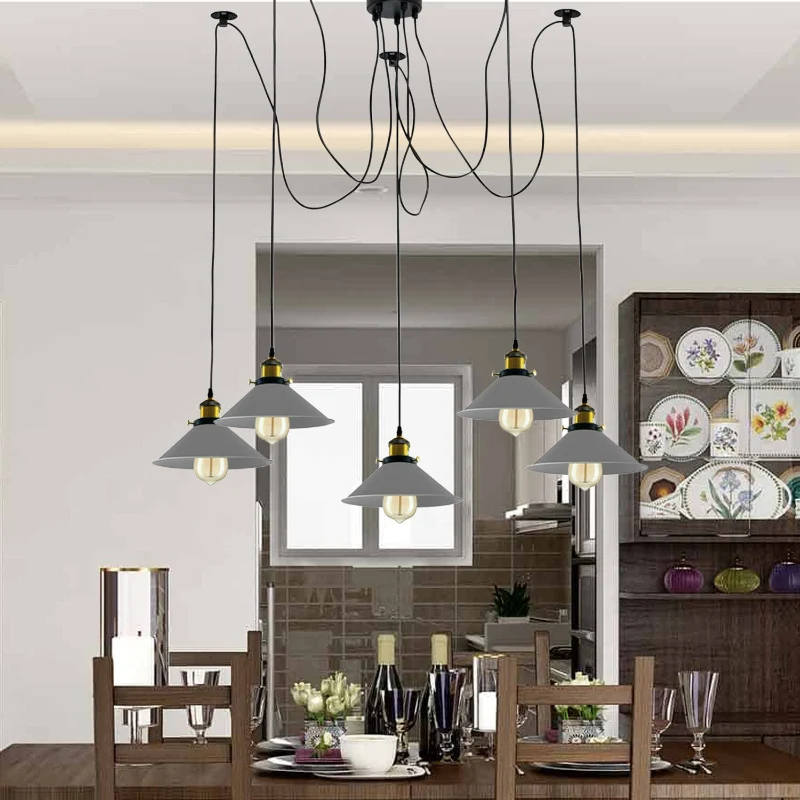 All Seasons Life Spinnenlampe Pendelleuchte 1 - 8 Wege Grau ~3949