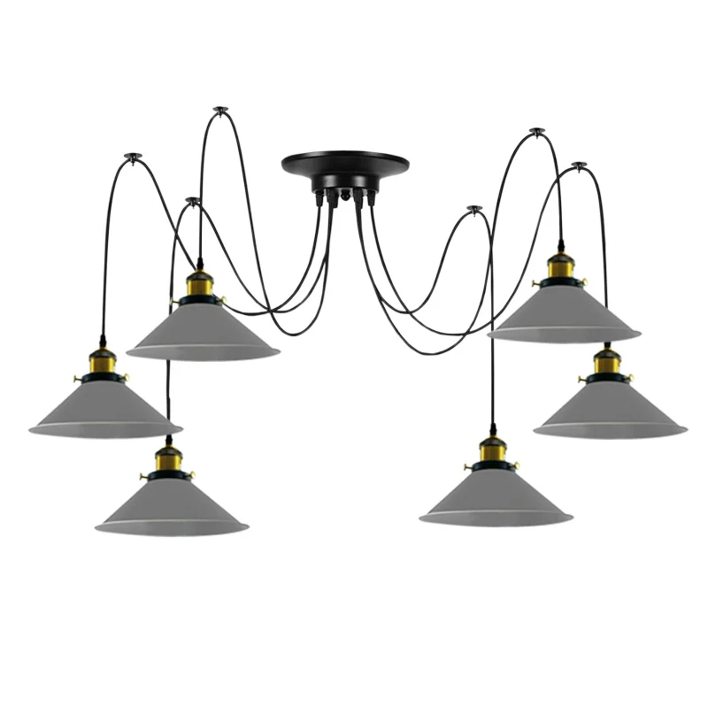 All Seasons Life Spinnenlampe Pendelleuchte 1 - 8 Wege Grau ~3949