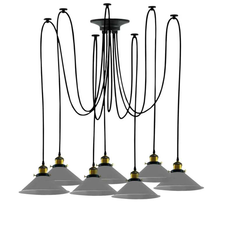 All Seasons Life Spinnenlampe Pendelleuchte 1 - 8 Wege Grau ~3949