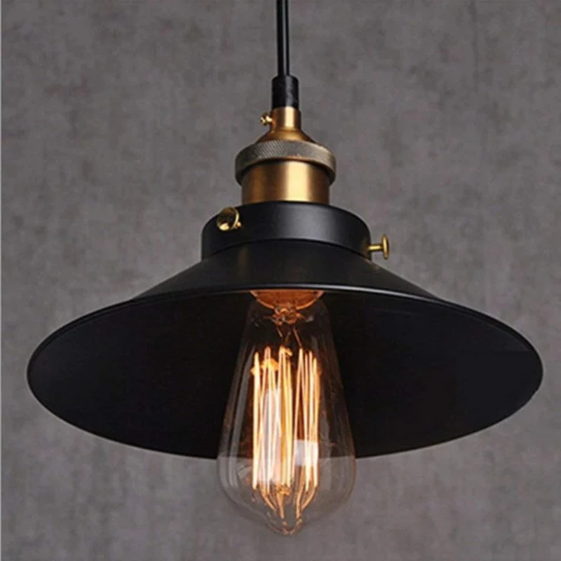 Moderne Hängeleuchte Schwarz Vintage E27 verstellbar ~4116