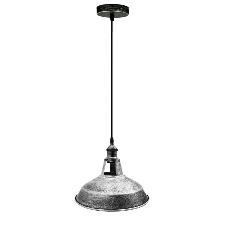 Industrie Pendelleuchte Schwarz Matt - Retro E27 Hängelampe Küche | Ø 30cm ~4093