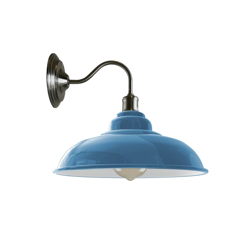 Vintage Schwanenhals Wandlampe | All Seasons Life Bunte Metall Lampe im Retro stil~3907