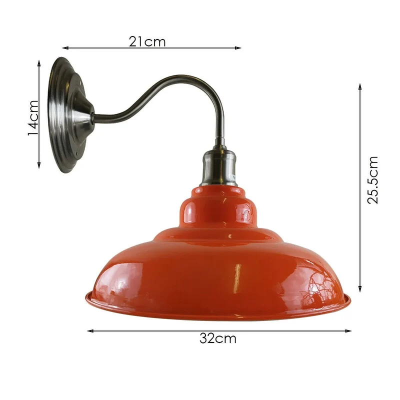 Vintage Schwanenhals Wandlampe | All Seasons Life Bunte Metall Lampe im Retro stil~3907