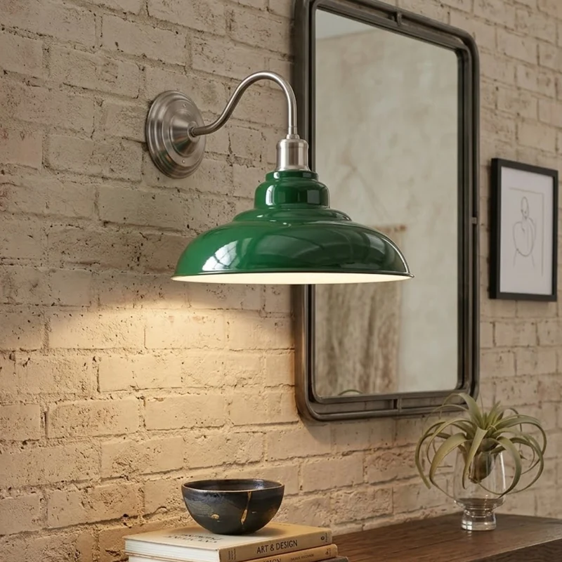 Vintage Schwanenhals Wandlampe | All Seasons Life Bunte Metall Lampe im Retro stil~3907