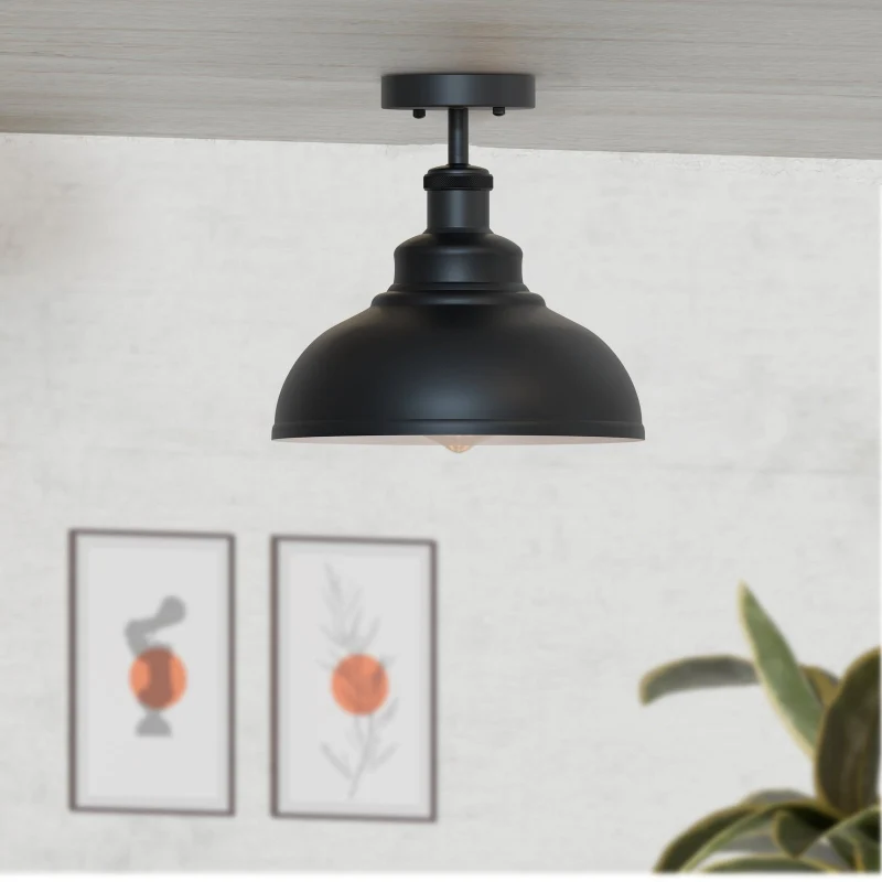 Industrie Deckenleuchte Vintage E27 Halb Unterputz Lampe ~3944