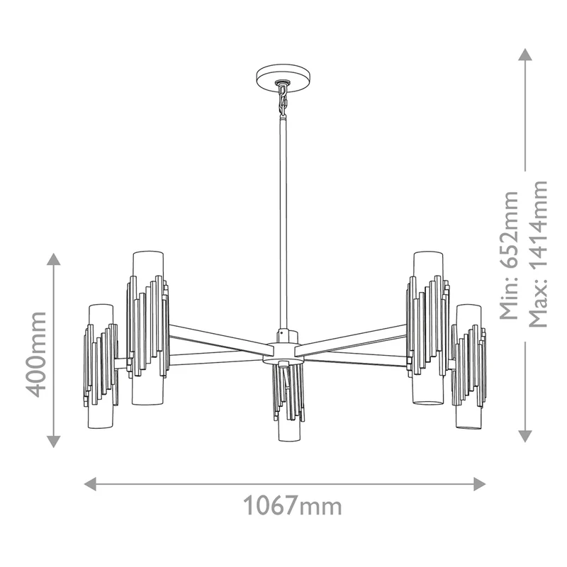 Kronleuchter Marvele 10-flammig Messing Ø 107cm