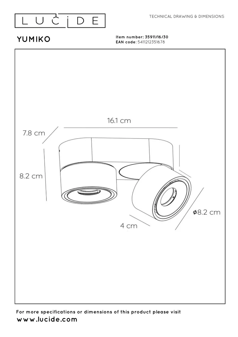 LED-Deckenspot Yumiko 2-flammig dimmbar