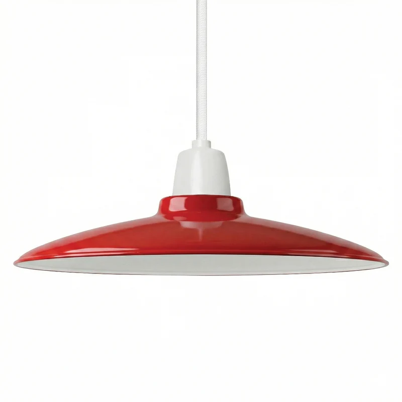 Flacher Metalllampenschirm 25,5 cm für E27 Deken Pendelleuchten ~3683