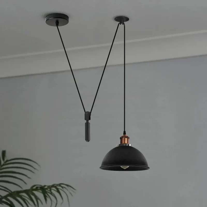 LEDSone Flaschenzug Pendelleuchte Lampe E27 Metall ~3757
