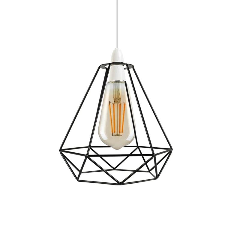 Diamond Cage Pendelleuchte Schirm Metalldraht Deckenleuchte Leuchte ~4108