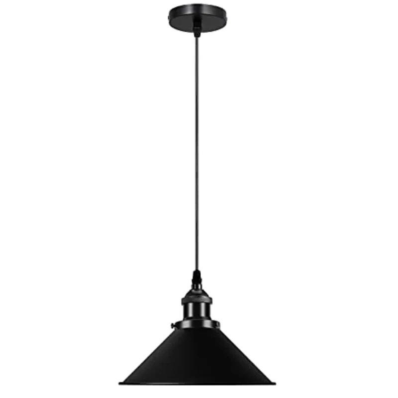 Industrie Pendelleuchte Schwarz Vintage E27 Lampe ~4045