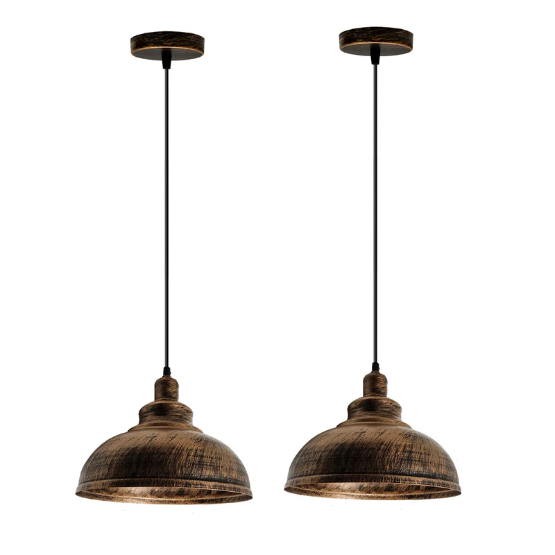 2er Set Werkstattpendel Vintage – Industrie Hängelampe Küche | Ø29cm | E27 ~3671