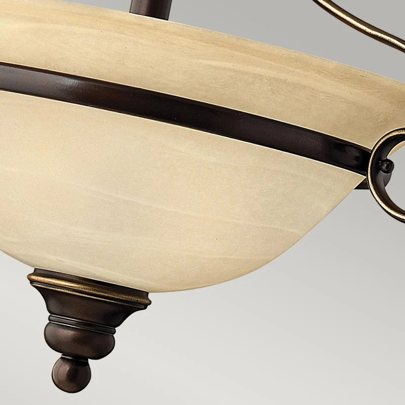 Deckenleuchte Cello 2-flammig Bronze Ø 48cm