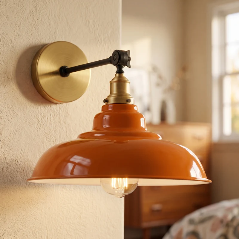Verstellbare Wandleuchte – Vintage Fabrik Industrie Wandlampe | Ø 32cm | E27 ~3965