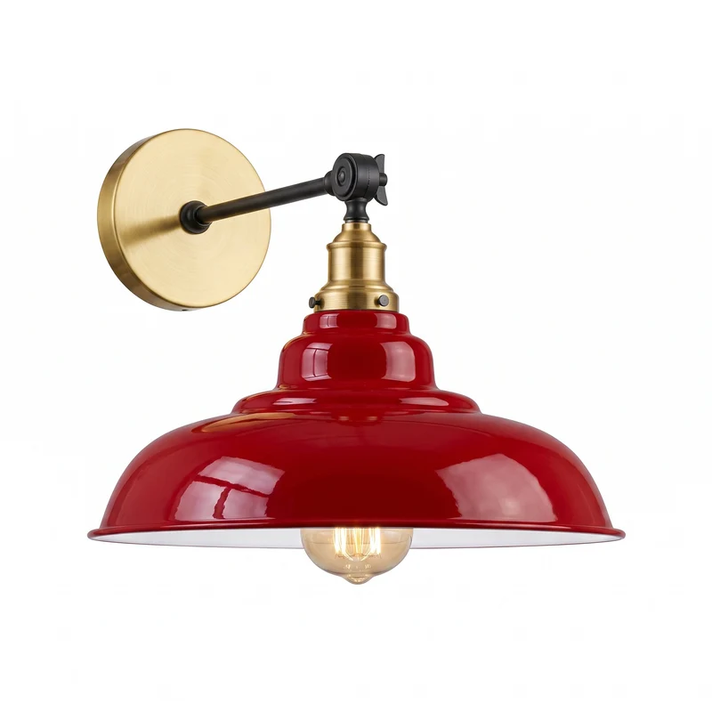 Verstellbare Wandleuchte – Vintage Fabrik Industrie Wandlampe | Ø 32cm | E27 ~3965