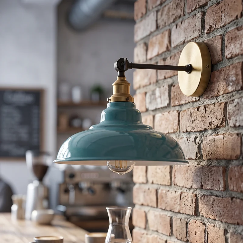 Verstellbare Wandleuchte – Vintage Fabrik Industrie Wandlampe | Ø 32cm | E27 ~3965