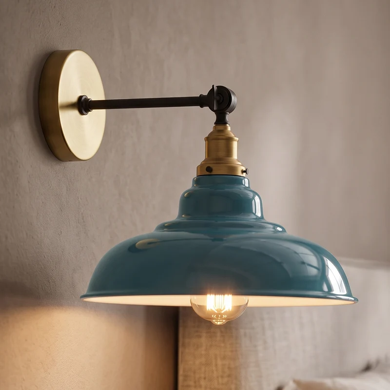 Verstellbare Wandleuchte – Vintage Fabrik Industrie Wandlampe | Ø 32cm | E27 ~3965