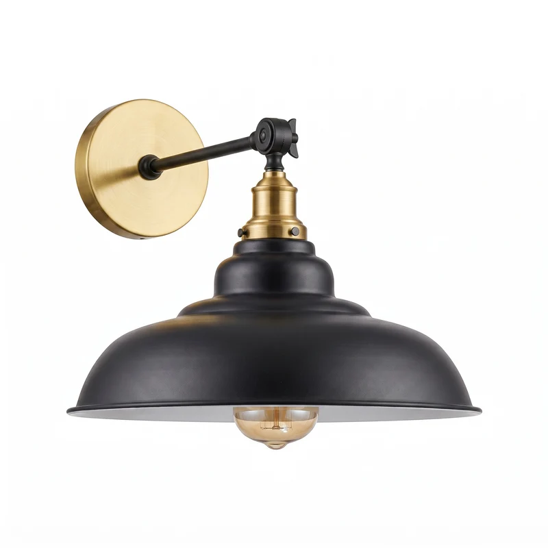 Verstellbare Wandleuchte – Vintage Fabrik Industrie Wandlampe | Ø 32cm | E27 ~3965