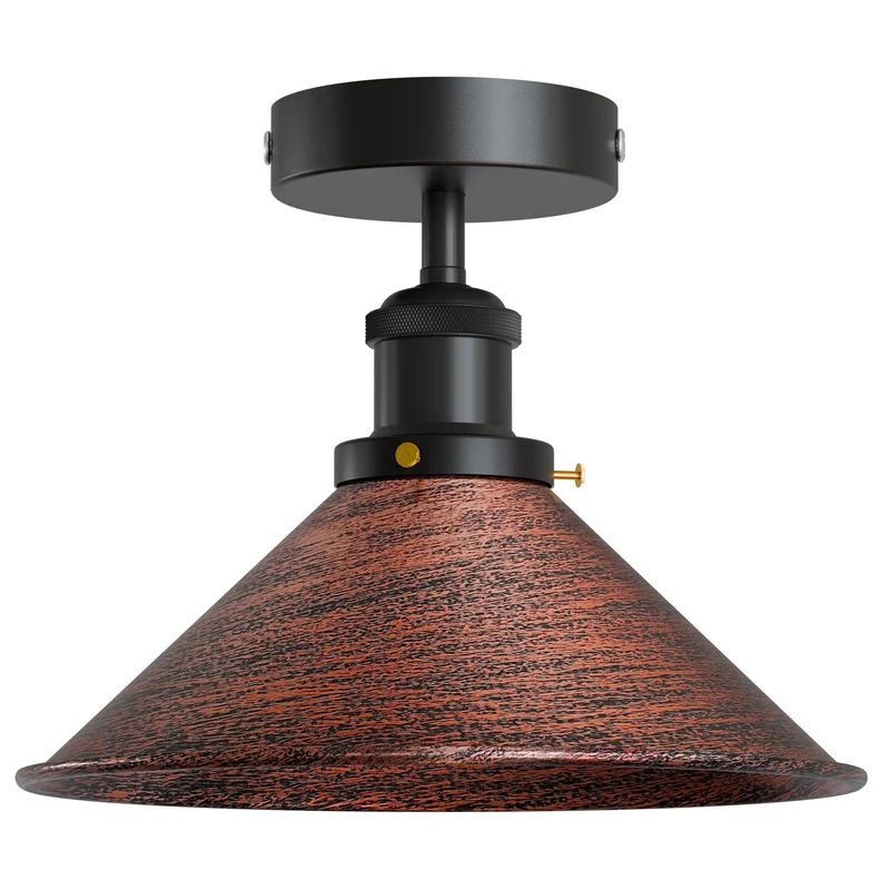 Retro Bistrolampe Decke – Industrie Vintage Deckenleuchte | Ø22cm | E27 ~4007