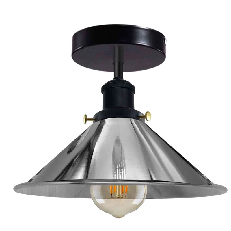 Retro Bistrolampe Decke – Industrie Vintage Deckenleuchte | Ø22cm | E27 ~4007