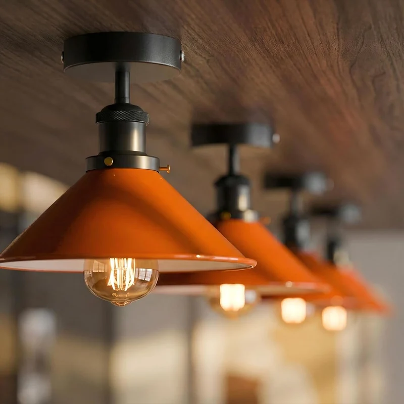 Konische Deckenleuchte – Vintage Unterputz Deckenlampe Flur | Mit Leuchtmittel ~4006