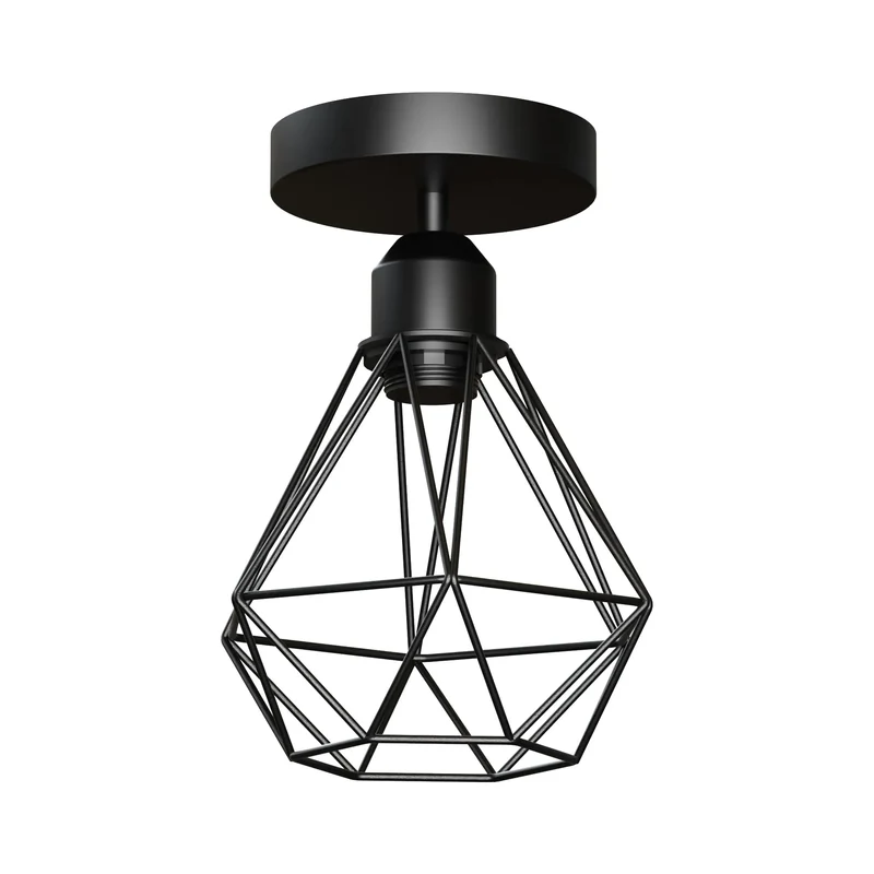 Vintage Käfigleuchte – Industrie Unterputz Deckenlampe Flur | E27 ~4005