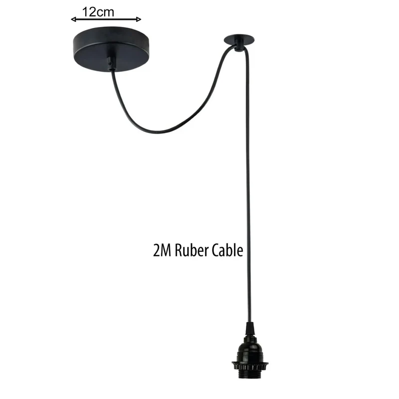Industrial Swag Pendellampe – Dezentrale Loft Lampe Esstisch | 2m | E27 ~4003
