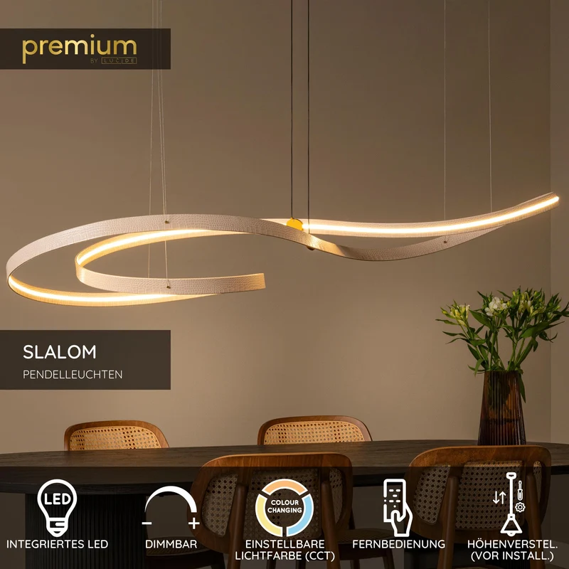 LED-Pendelleuchte Slalom dimmbar mit CCT