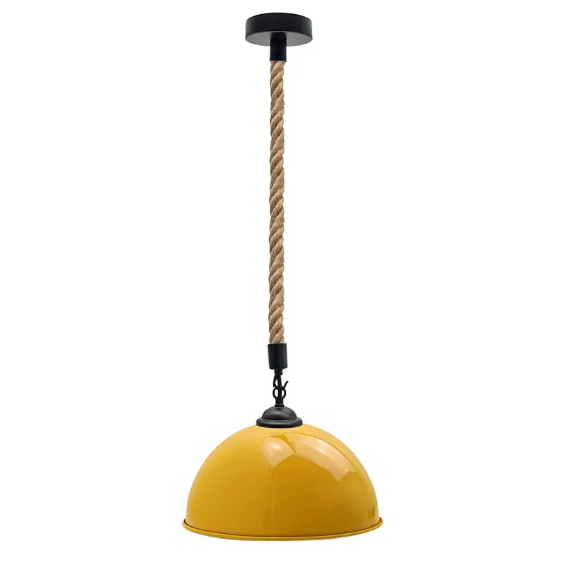 Industrielle Maritim Hanfseil Pendelleuchte E27 ~3751