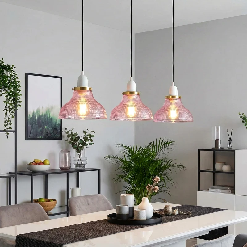 Lila Glaslampenschirm im Vintage-Stil für lampen~3759