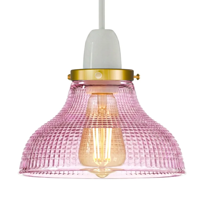 Lila Glaslampenschirm im Vintage-Stil für lampen~3759