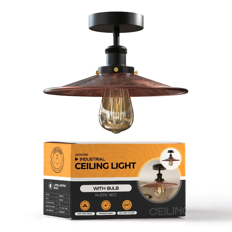 All Seasons Life Vintage Deckenleuchte im Industrial-Design E27 ~3775